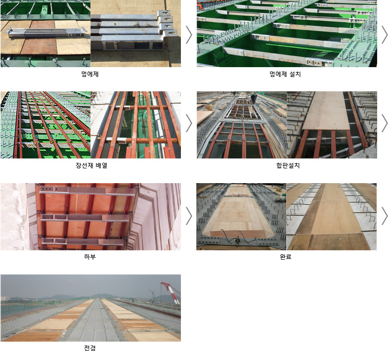 교량 탈착식 설치 순서